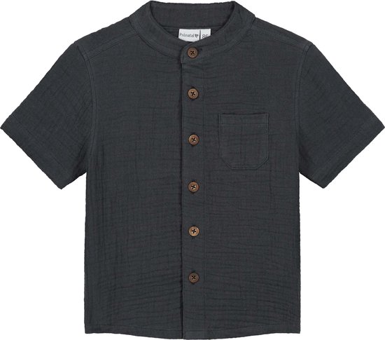 Prénatal peuter blouse - Jongens - Dark Stone Grey - Maat 104