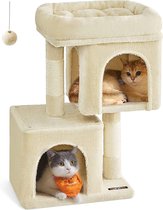 Rootz Cat Scratching Post - Cat Tree - Cat Climbing Frame - Chipboard Construction - Plush Covering - Sisal Rope - 40cm x 30cm x 67cm