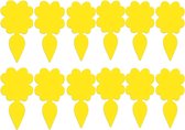 Gele stickers ter bestrijding van schimmelmuggen - 12-pack vangplaat voor ongediertebestrijding op kamerplanten