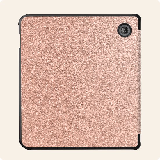 Hoesje Geschikt voor Kobo Libra Colour Hoes Book Case Trifold - Hoes Geschikt voor Kobo Libra Colour Hoesje Book Cover - Rosé Goud van MR-eCommerce — afbeelding 5