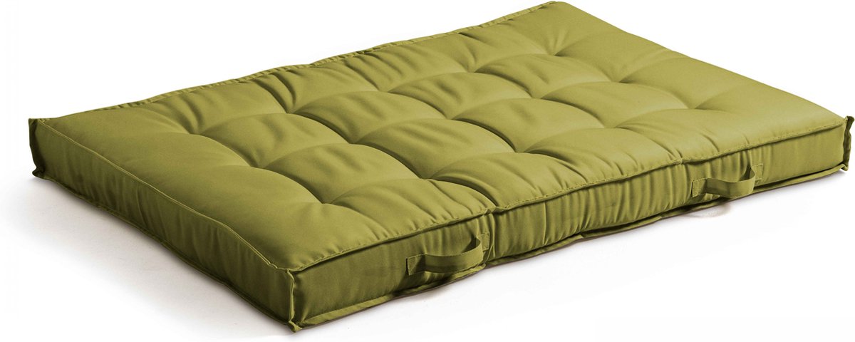 Oviala - Groen gestoffeerd kussen voor pallet 120 x 80 cm - Cuzco