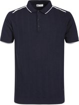 Gabbiano Poloshirt Polo Knitted Jacquard 234926 301 Navy Mannen Maat - M