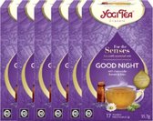 Yogi Tea For the Senses Good Night Bio aux huiles essentielles - Pack économique : 6 packs de 17 sachets