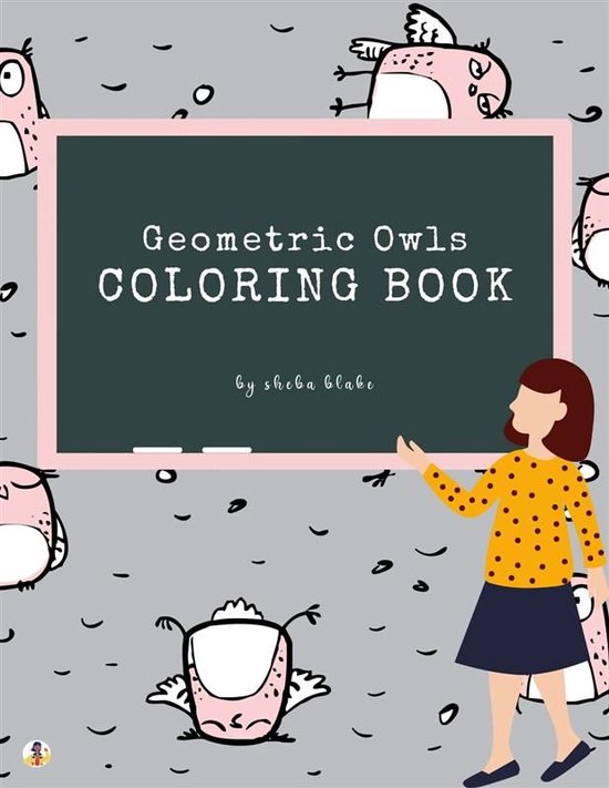 Geometric Owls Coloring Book for Teens (Printable Version) - cover