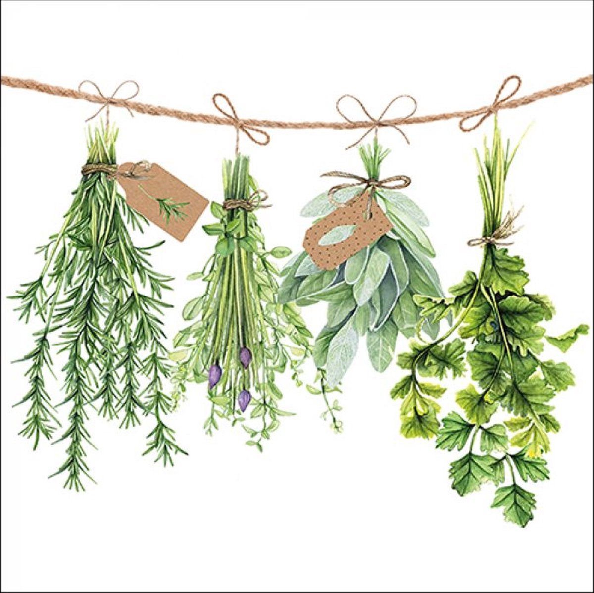 Ambiente - Servetten - 258 x 25 cm - Fresh Herbs - Voorjaar
