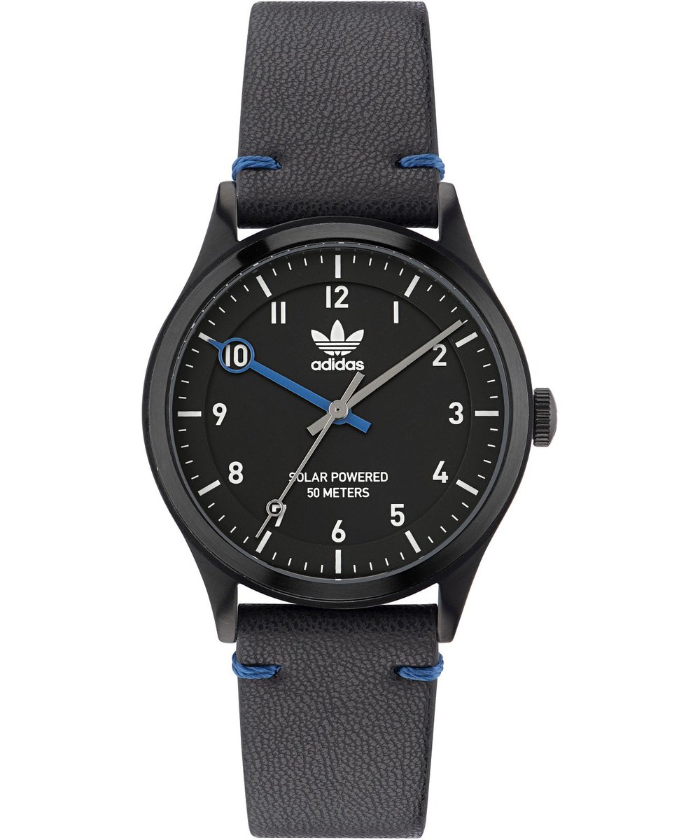 Adidas Originals Project One Steel AOST23046 Horloge - Leer - Zwart - Ø 39 mm