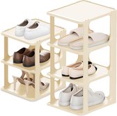 Plasticforte Schoenenopbergers - 1x voor een paar schoenen - zwart - kunststof