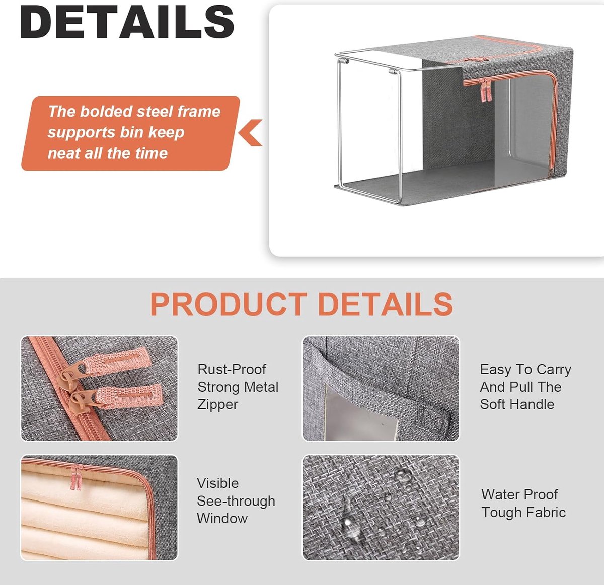 Opbergdozen Voor Onder Het Bed - Opvouwbare Kleding- En Schoenopslag 2 Stuks 40 X 30 X 20 Cm Grijs