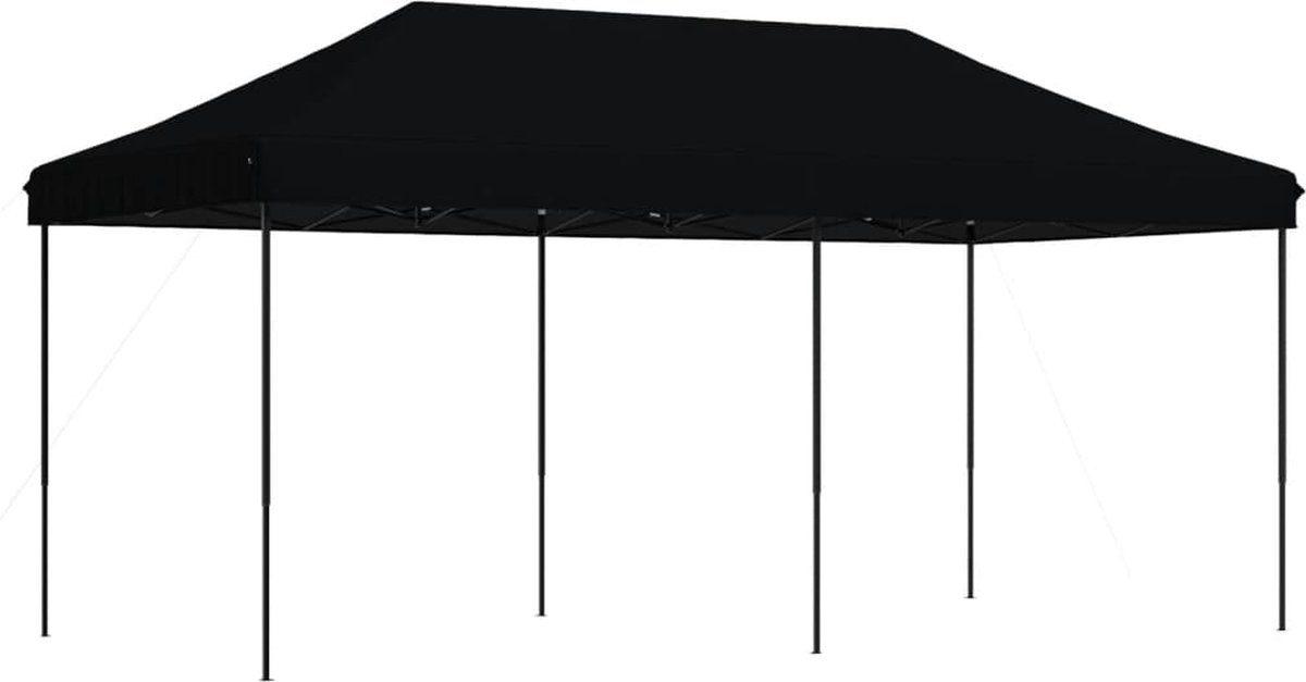 VidaXL Partytent inklapbaar pop-up 580x292x315 cm zwart