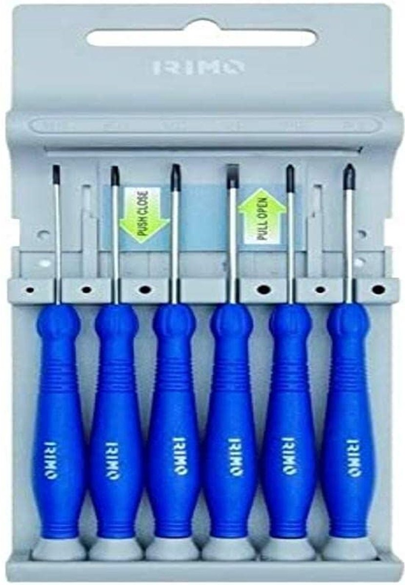 Schroevendraaierset Irimo 461-6-b PH0-PH00-PH000 1,6-2-2,5-3 mm Schroevendraaierset