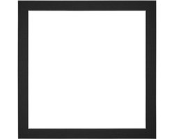 Passe-Partout Fotomaat 25x25 cm - Lijstmaat 30x30 cm - Zwart - Museumkarton - Fotolijst niet inbegrepen