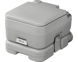 ProPlus Draagbaar Toilet - Zithoogte 29 cm - Camping toilet - Inklapbaar - Mobiel Toilet - Met deksel - Met Doorspoelpomp - Geschikt voor kamperen, varen of reizen - Vuilwatertank 10 L - Schoonwatertank 10 L