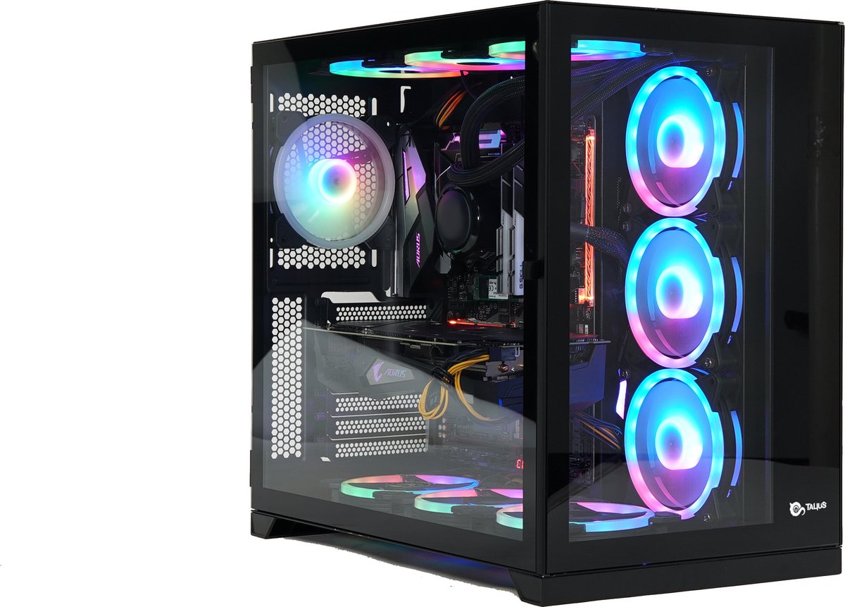TALIUS Caja Atx gaming Zeus black RGB cristal templado USB 3.0 Desktop Zwart