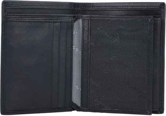 Esquire Cuir Porte-monnaie New Silk Wallet High Black Noir