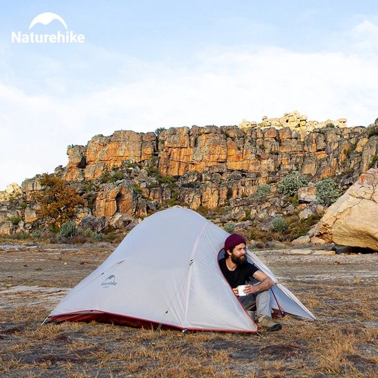 Tent - Lichtgewicht tent - Kampeertent - 2 persoons - Incl. grondzeil - Nylon - Outdoor - Waterdicht - Hiking - Wandelen — afbeelding 5