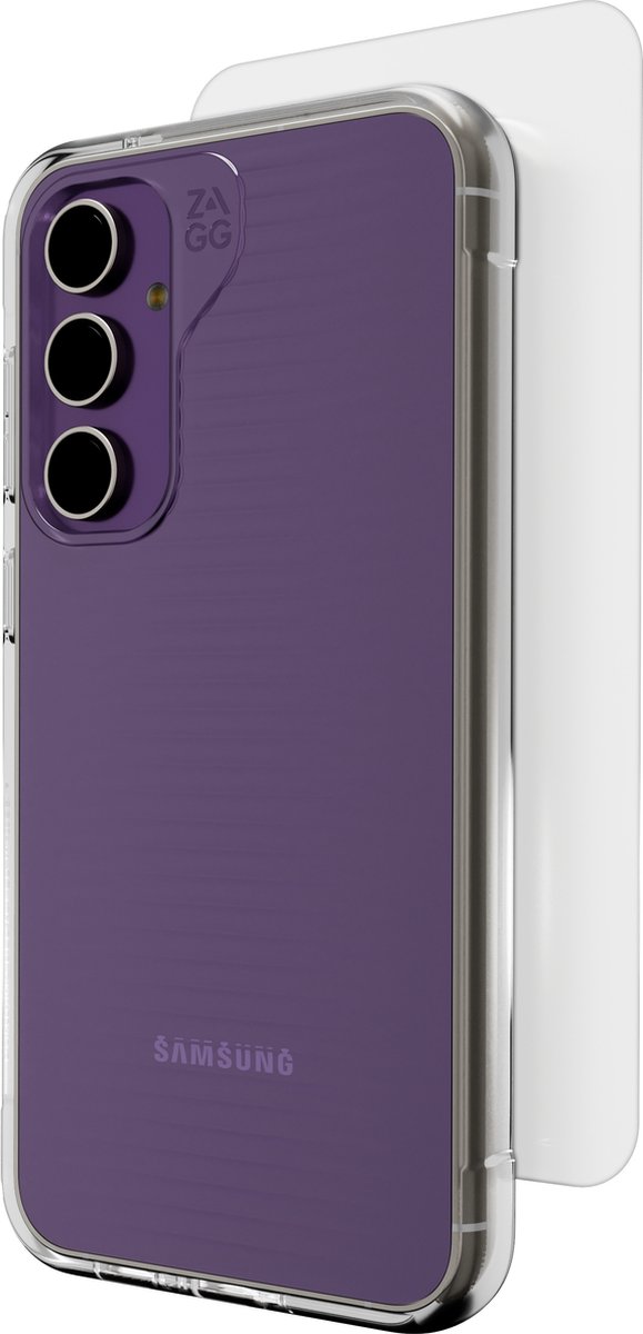 ZAGG Luxe Bundle Pack Backcover Hoesje + Glass Screenprotector - Geschikt voor Samsung Galaxy S23 FE - Clear