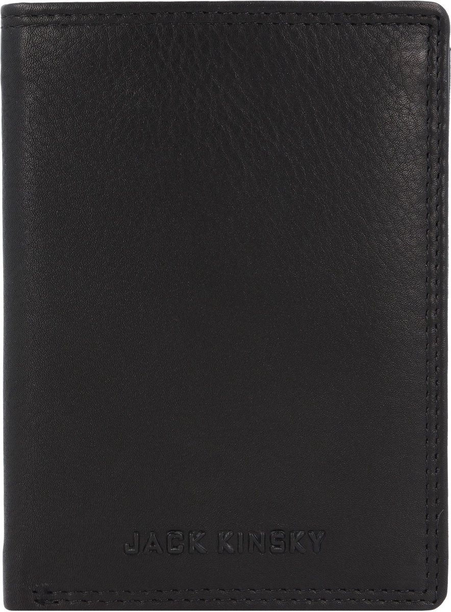 Jack Kinsky Brisbane Portemonnee RFID Leer 9 cm - Jongens - Staand formaat - schwarz
