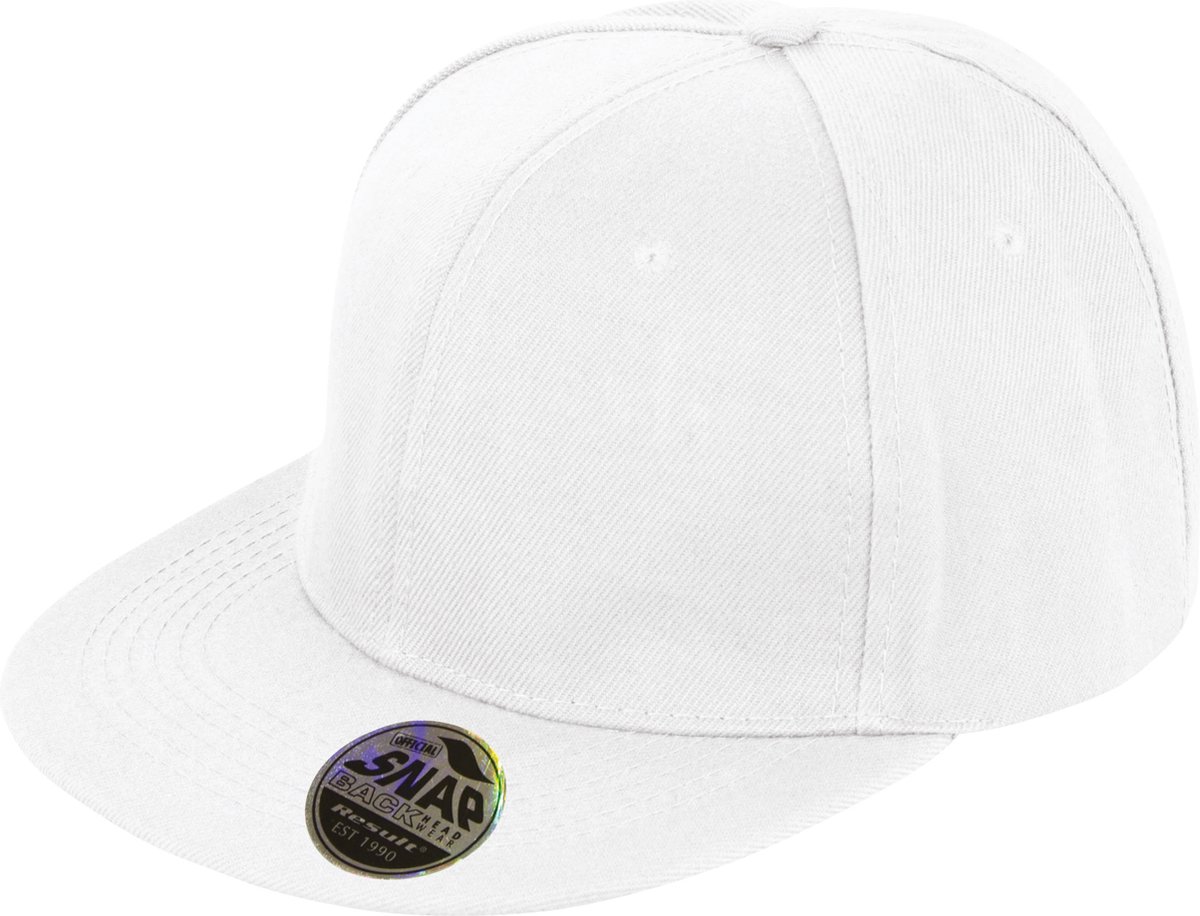Result Bronx Original Flat Peak Snapback Cap RH83 - White - One size