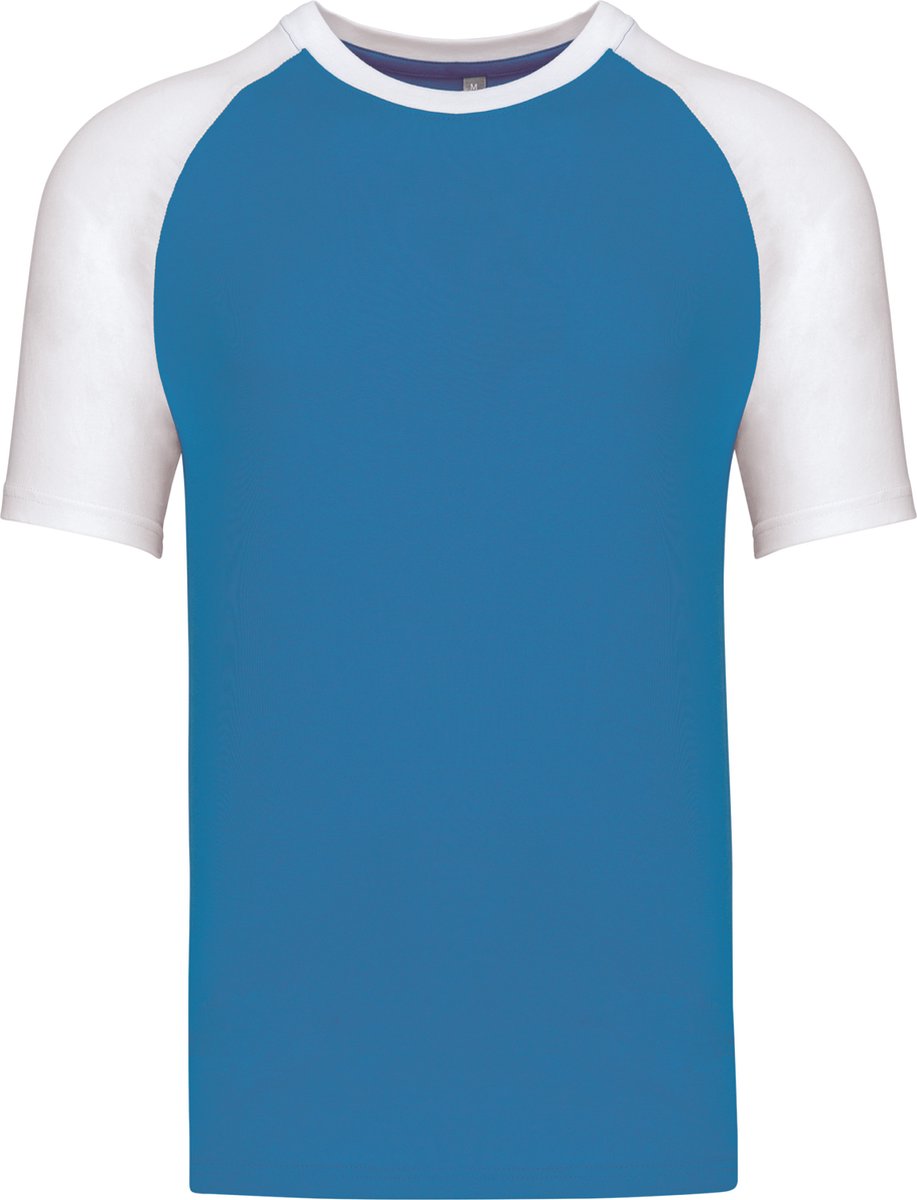 Kariban Baseball - Tweekleurig t-shirt K330 - Aqua Blue / White - L