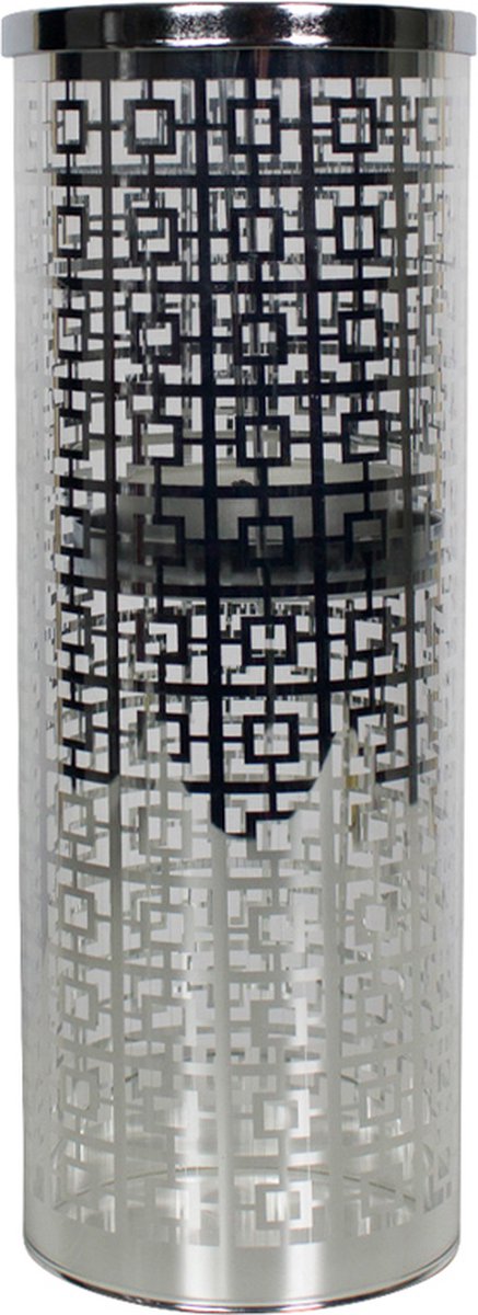 Mars & More *windlicht cilinder zilver grieks medium 25cm*