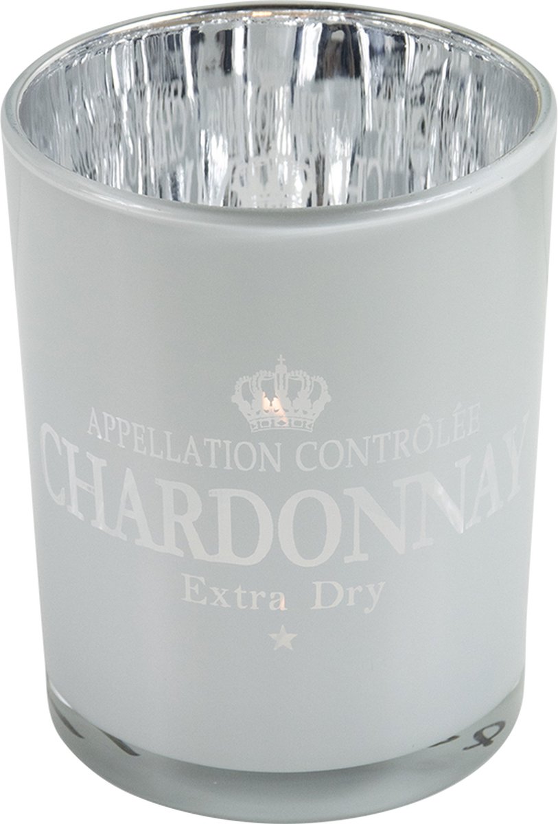 Mars & More Theelichthouder wijn chardonnay wit medium 12cm