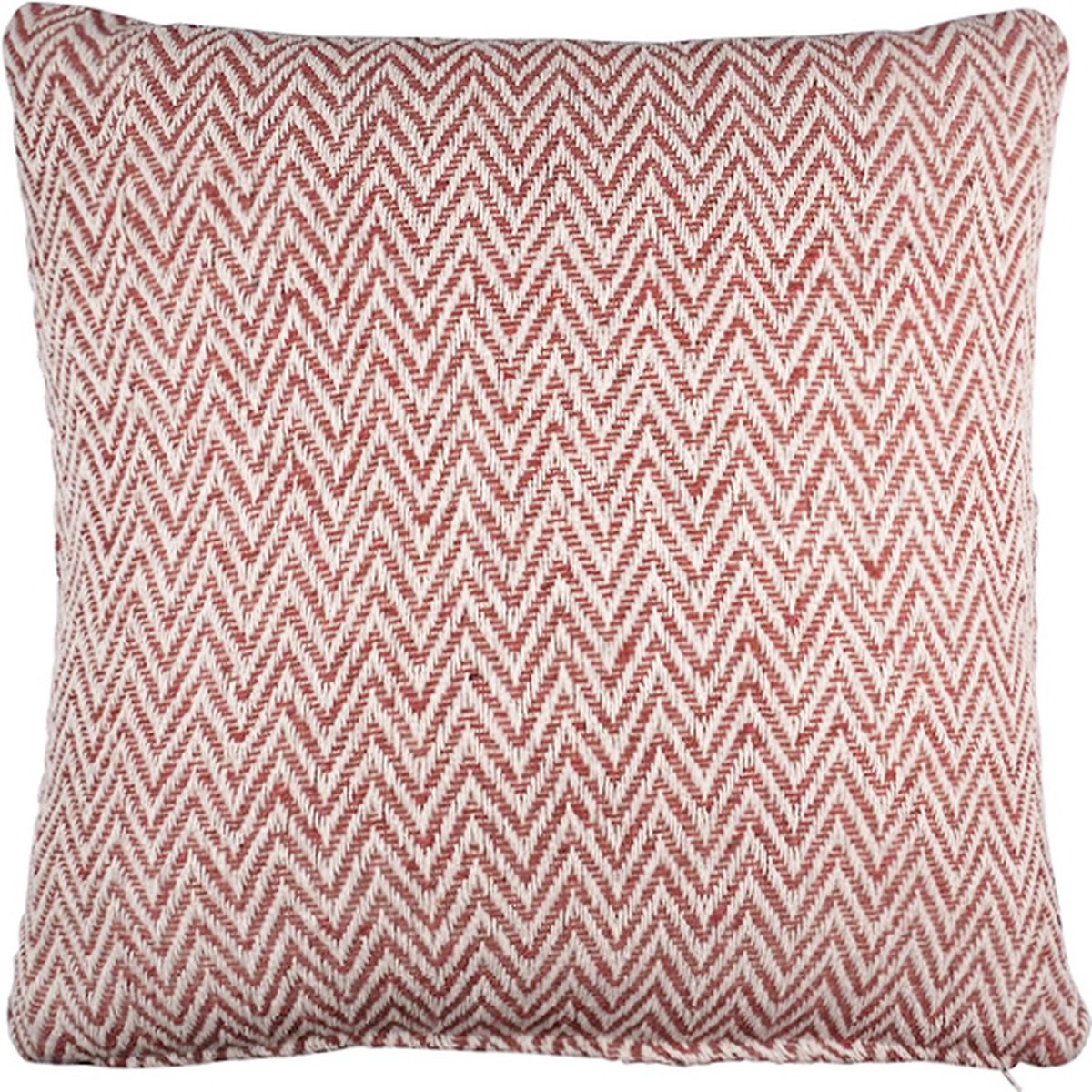 Linen & More Zigzag Recycled kussen oranje 45x45cm