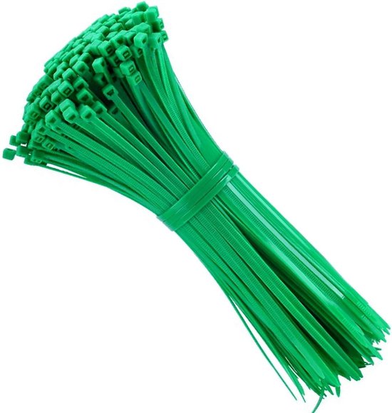 400 mm x 76 mm - 100 stuks groene premium nylon ritsbanden