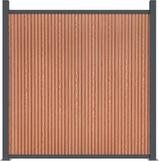 vidaXL-Panneau de clôture-353x186-cm- HKC-marron