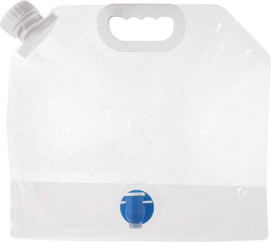 Lot de 3 (bleu) bidons d'eau pliables avec robinet 2 x 10 L + 1 x 5 L bidon d'eau potable