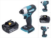 Makita DTD 157 T1 accu slagmoersleutel 18 V 140 Nm 1/4" borstelloos + 1x oplaadbare accu 5.0 Ah - zonder oplader