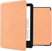 iMoshion Ereader Cover / Hoesje Geschikt voor Amazon Kindle (2022) 11th gen - iMoshion Canvas Sleepcover Bookcase zonder stand - Oranje / Peach