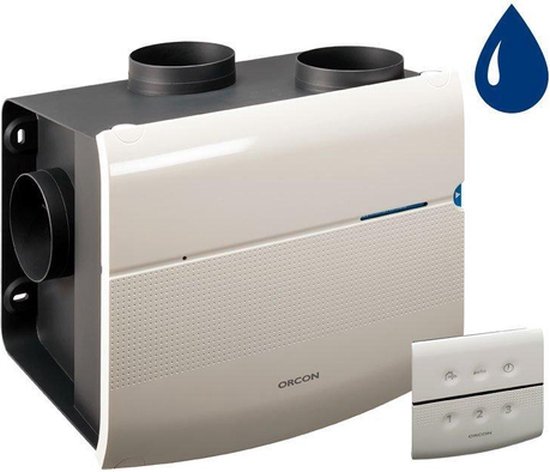 Orcon MVS-15RHBP mechanische ventilator 520 m³/h stil energiezuinig met vochtsensor en draadloze bediening