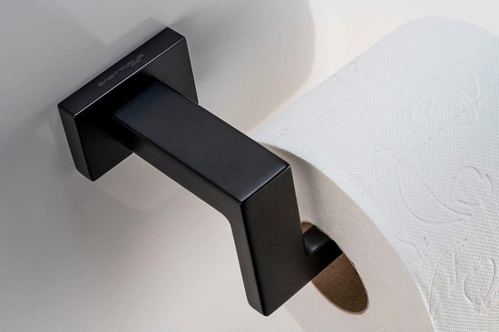 Luxe Zwarte WC Rolhouder Sagittarius One 141S1-B met Tijdloos Design - Badkamer & Toilet Papier Houder Toilet Paper Holder van Luxe — afbeelding 3