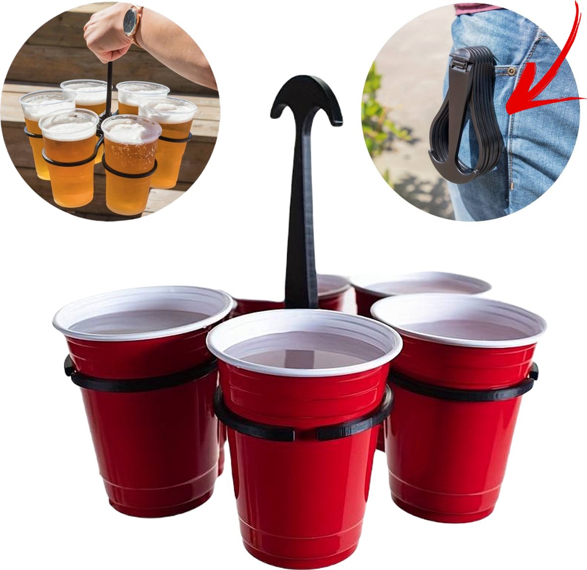 Muziek Festival Bierhouder Keycord – Verstelbare Sleutelkoord Schouderriem – Herbruikbare Bekerhouder voor Bier Mokken Flesjes - Carnaval Concerten Sporten Boot Muziek Festival Accessories (geel