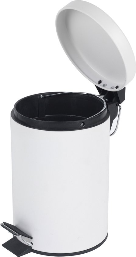 Afvalbak Met Deksel 50L, Step Bin, Kunststof Pedaalemmer Met Een Inhoud Van 50 Liter En Een Opening Van 90 Voor Keuken Kantoor Slaapkamer Badkamer