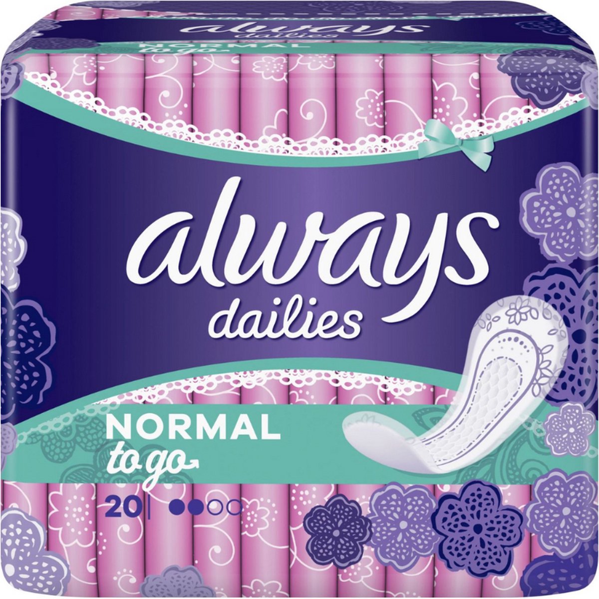 Always Dailies Voordeelverpakking van 3 x Inlegkruisjes Singles to go 20 stuks