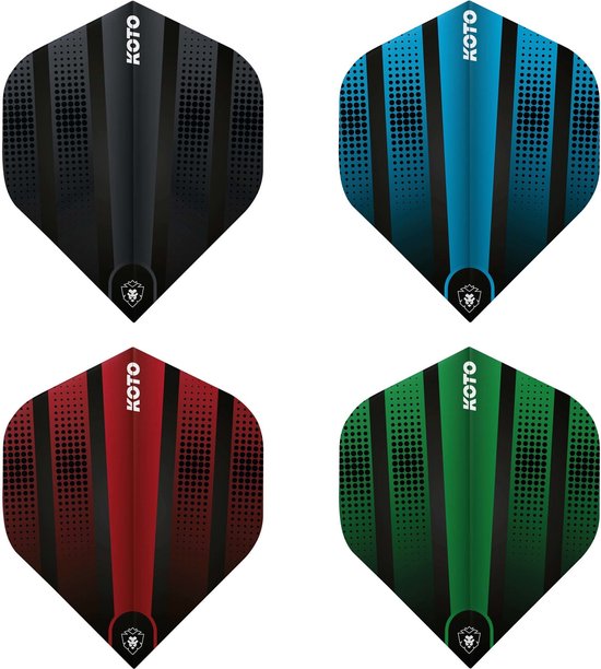 KOTO - Dart Flight Collectie Standaard (16 sets - 48 stuks), 100 Micron, Multikleur, Standaard Flights, Dartflights van KOTO — afbeelding 4