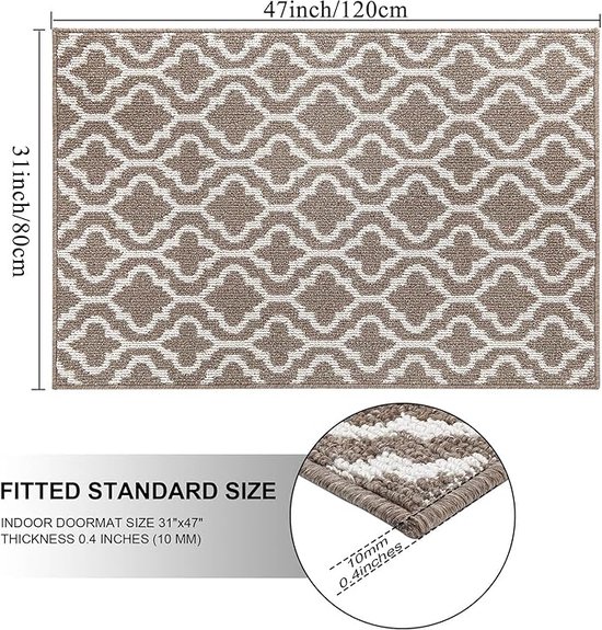 COSY HOMEER Deurmat voor binnen, antislip, vuilvangmat voor binnen, machinewasbaar, absorberende deurmat voor achterdeur, ingang, hal, keuken (50 x 80 cm, grijs COSY HOMEER Deurmat voor binnen, antislip, vuilvangmat voor binnen, machinewasbaar, absorberende deurmat voor achterdeur, ingang, hal, keuken (50 x 80 cm, grijs