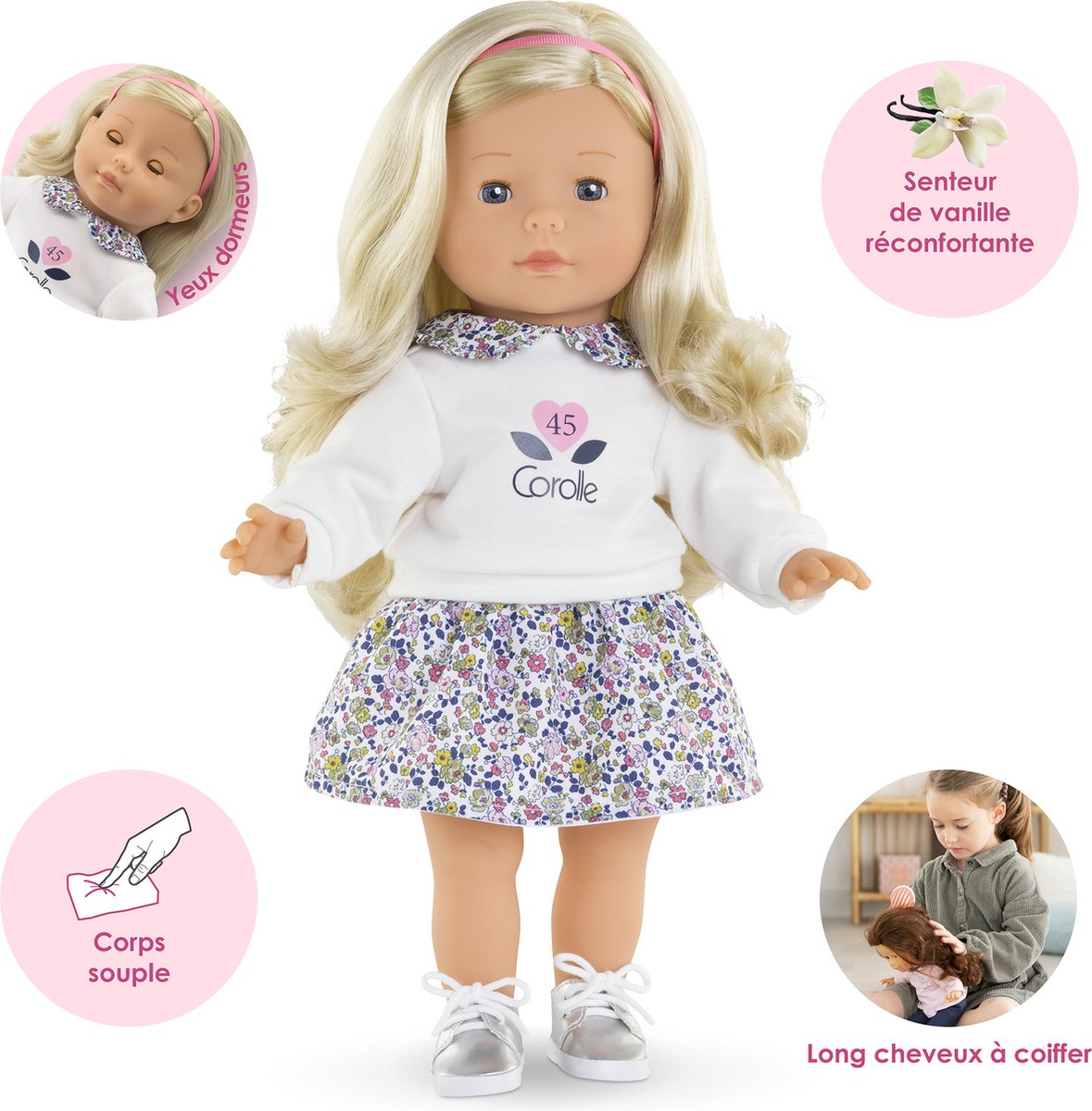 Ma Corolle Poupon aux cheveux longs Clemence 36 cm bol
