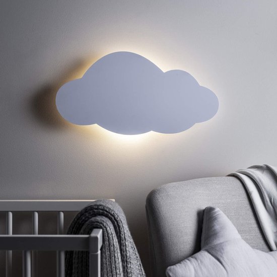 Marco Paul Houten Maan LED Nachtlampje, Batterij Aangedreven Wandlamp voor Kinderslaapkamer & Kinderkamer, Warm Wit Nachtkastje Wandlamp, Decoratieve Home Verlichting, Ideaal Baby Gift