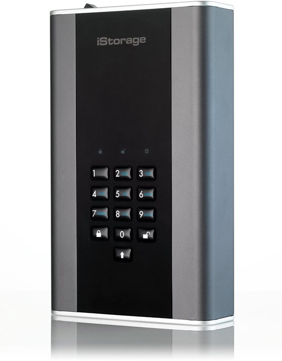 iStorage diskAshur DT2 - externe harde schijf - 10 TB - Cijfercode - Zwart - Grafiet van Merkloos — afbeelding 3