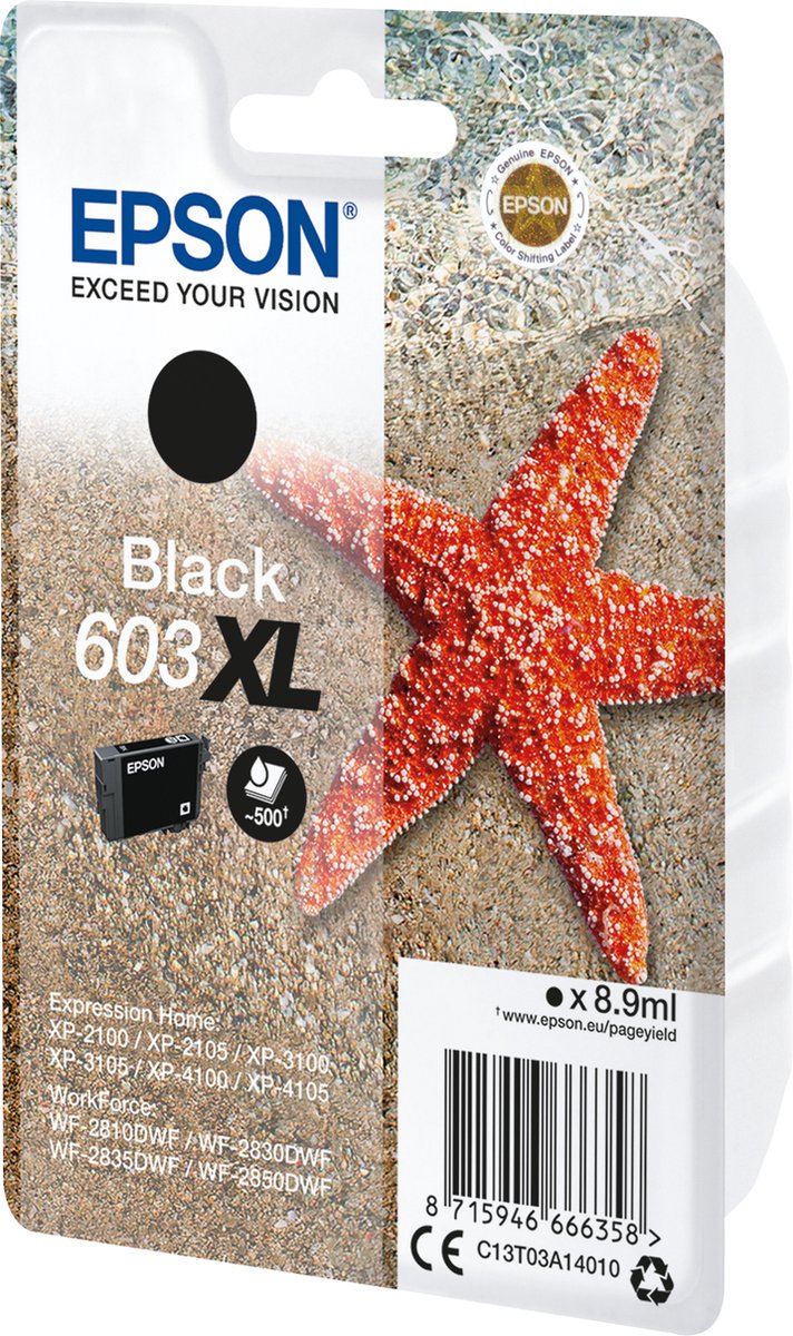 Epson Singlepack Black 603XL Ink
