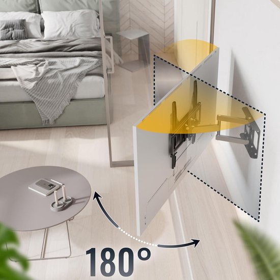 RICOO TV Muurbeugel Draaibaar Kantelbaar Voor 30 55 Inch Universele Beugel S5144 Muur Tot 50 Kg Met Max Vesa 400x400 Mm 752918496