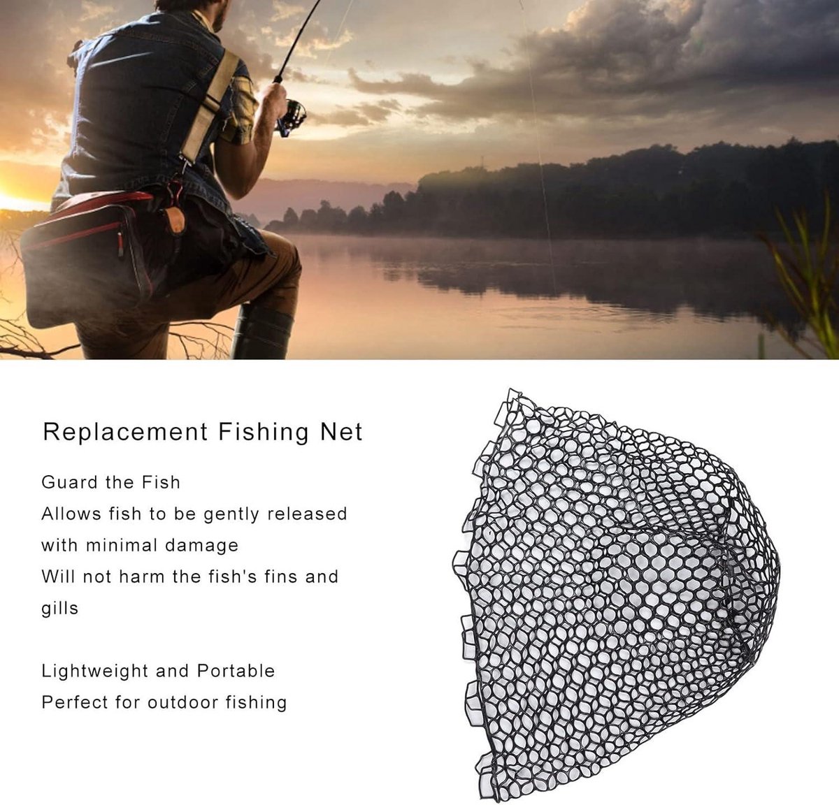 Piège à Pêche Pliable 6 Trous - Filet Pour Poissons, Crevettes, Crabes - 3