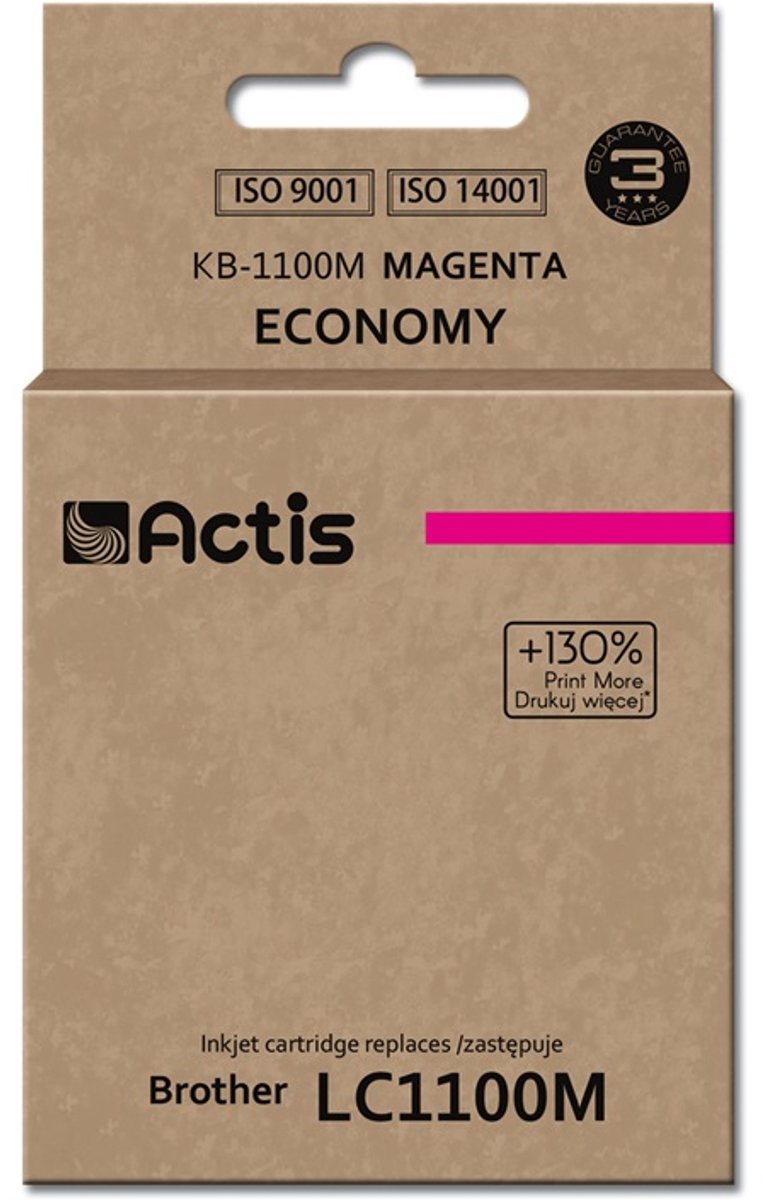 Actis KB-1100M inkt (vervangt Brother LC1100M/980M; Standaard; 19 ml; rood)