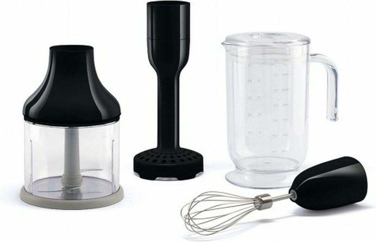Smeg - Accessoires | 4 accessories set, Zwart, Beaker, Chopper, Whisk, Masher