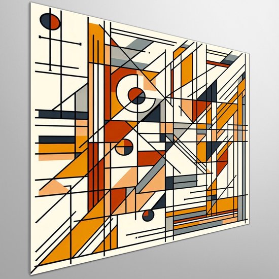 Line art picasso schilderij | Picasso's abstracte lijnenspel vangt de essentie van moderne kunst | Kunst - 40x40 centimeter op Dibond | Foto op Dibond