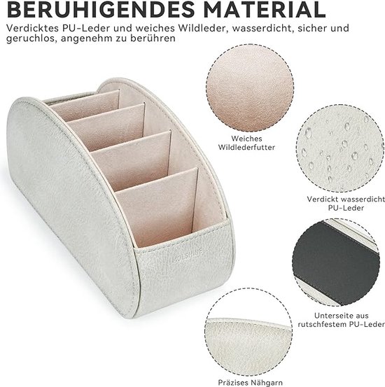 Tv Afstandsbediening Houder Compatibel Met 5 Afstandsbedieningen Afstandsbediening Opruimen En Organiser Caddy Pu Lederen Cosmetische Opbergdoos C 1 Hoge Kwaliteit