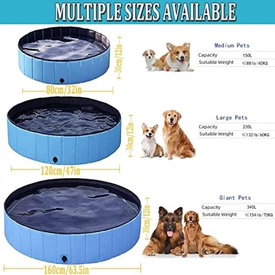 Piscine Pliable Pour Chien - Baignoire Portable Antidérapante Pour Jeux D'eau Intérieur/extérieur