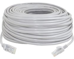 Internetkabel LAN-Kabel 30 Meter - RJ45-RJ45 - Grijs